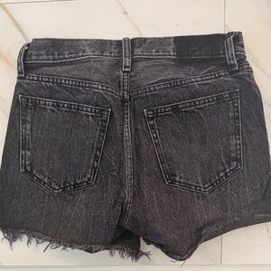 Black denim shorts